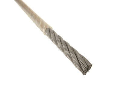 3/16'' - 1/4'' Vinyl Coated Stainless Steel Aircraft Cable Rail Type 304 Marine