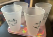 2022 Official Masters Golf Tournament Frosted Plastic Drink Cup | ANGC (4 CUPS)