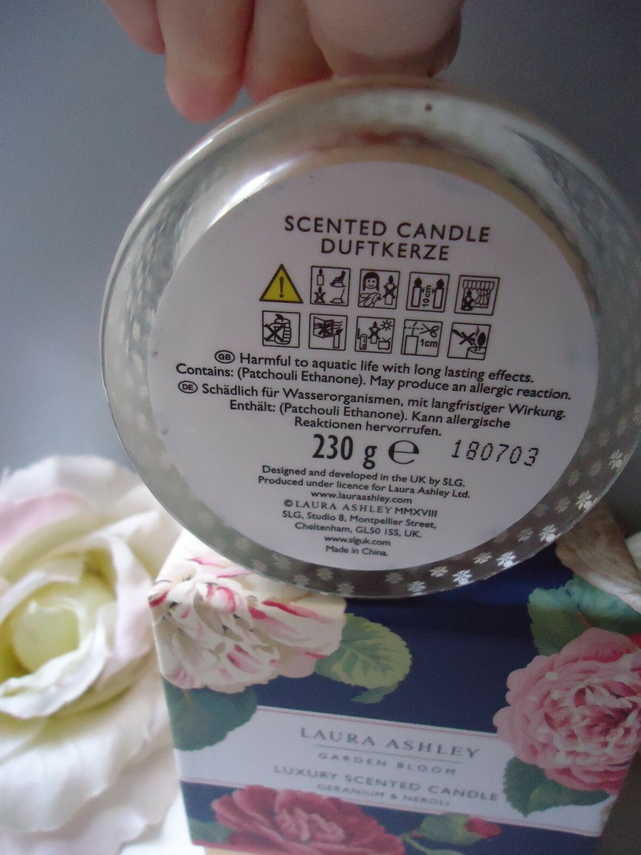 Laura Ashley Garden Bloom Large Candle Geranium & Neroli 230g