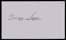 Buzz Stephen signed autograph auto 3x5 index card Baseball Player F2918