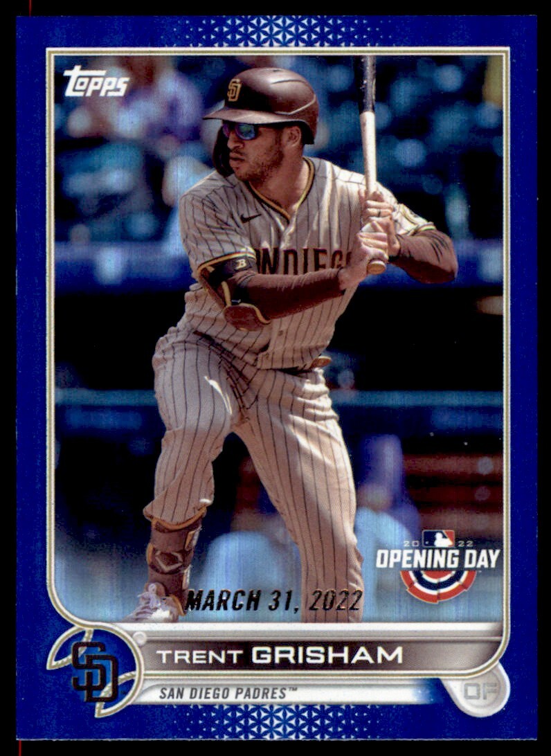 Trent Grisham 2022 Topps Opening Day Blue Foil Card #199 San