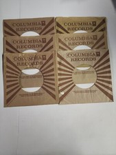 45 RPM 7" RECORD SLEEVES CO. SLEEVE 6 PACK SEE PHOTOS - Columbia SLV41 2