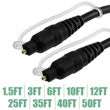 Toslink to Toslink 3.5mm Digital Optical Audio Cable Fiber Optic Cord LOT