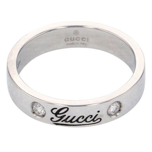 Gucci Ring 2P Diamant Diamant Weißgold Logo GRÖSSE 5,0 US F/S - Bild 5 von 6
