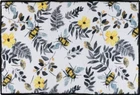 Printed Microfiber Dish Drying Mat, appr. 12"x18", BEES & LEAVES, black back, GR