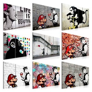 BANKSY Canvas Print Framed Wall Art Picture Photo Image 030115-3 | eBay