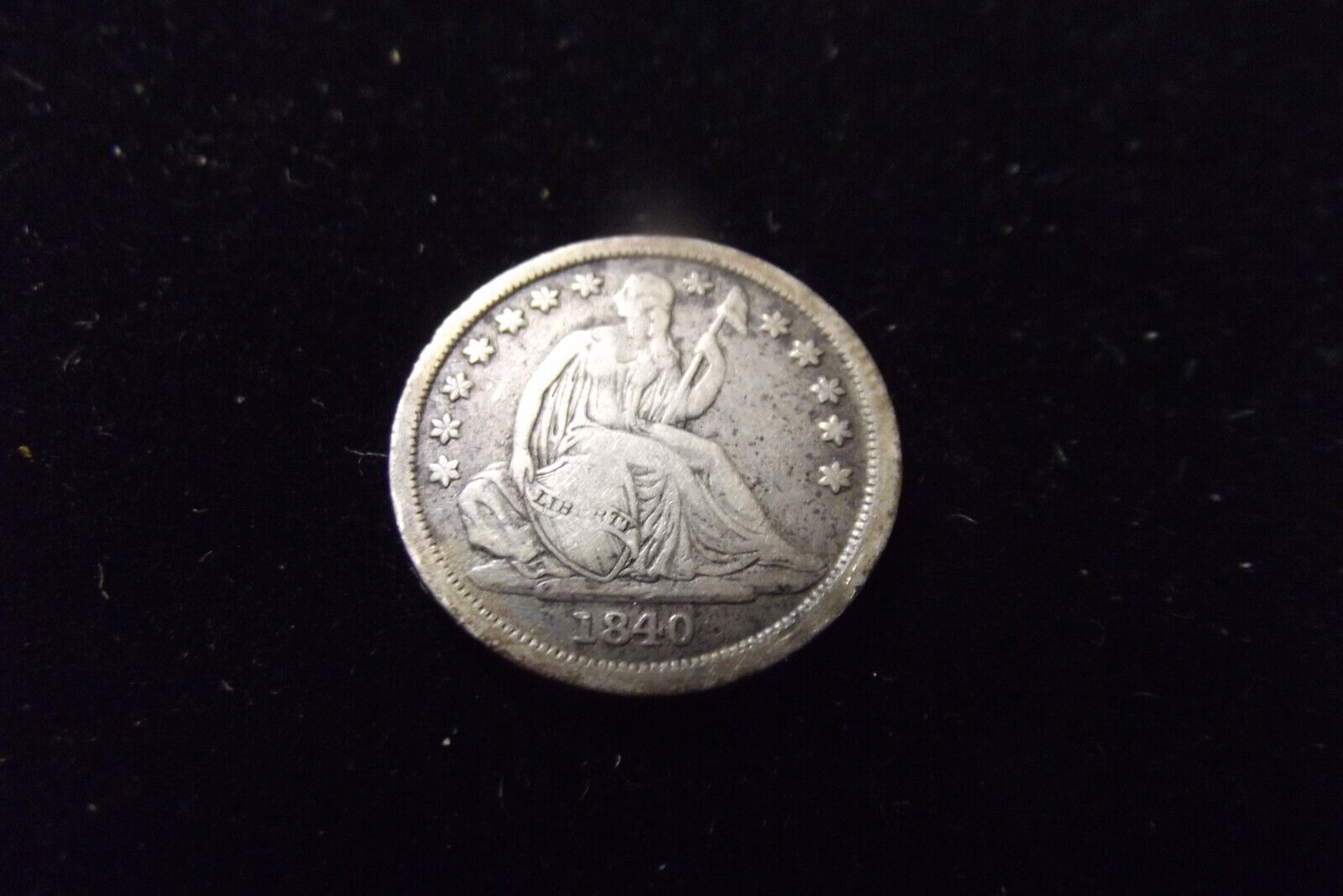 1840-O No Drapery Seated Liberty Dime Fine F Great Coin! Origina