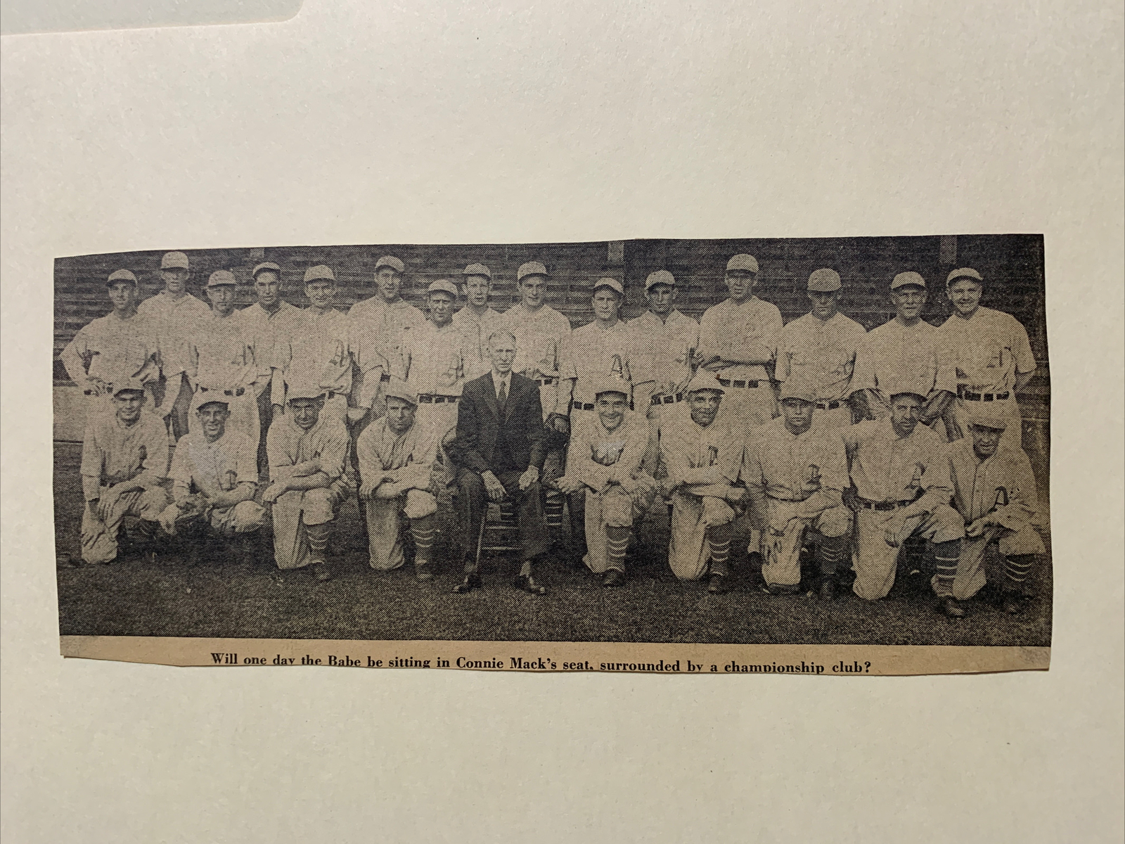 Connie Mack Philadelphia A’s Babe Ruth 1934 Sporting News Baseball 8X3 ...