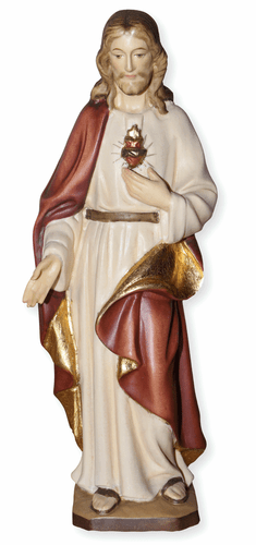 Estatua De Barmherziger Jesús Corazón Sagrado Corazón H 15 CM Madera de Arce - Imagen 1 de 7