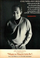 1967 Andy Williams "Music To Watch Girls By" Music Industry Promo Reprint Ad
