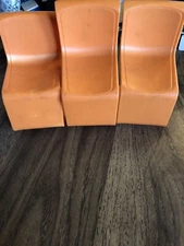 Vtg Lot 70’s Barbie Doll House MOD (3) Chairs & Inflatables Zee Toys Taiwan