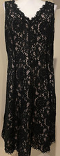 ANN TAYLOR LOFT Womens Black Lace Dress - Sz 8