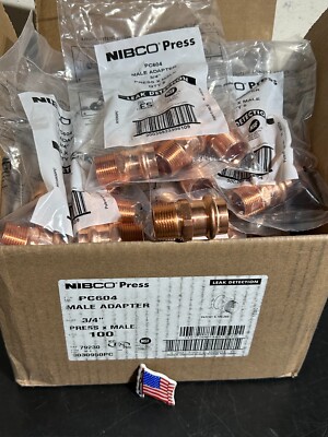 LOT 0F 100 - 3/4'' PROPRESS NIBCO COPPER PRO PRESS MALE ADAPTERS VIEGA ***USA***