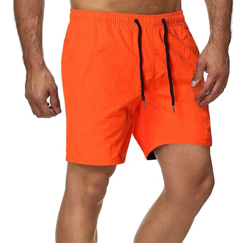 Herren Freizeit Lose Shorts Taschen Kordelzug Einfarbig Strand Basic Shorts - Bild 49 von 64