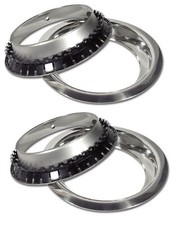 Trim Rings. Stainless Steel 4 Piece Set 8 Rim For 1968-1982 C3 Corvette