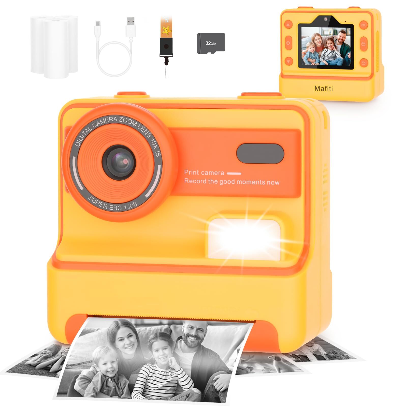 Mafiti Kids Camera Instant Print,1080P Instant Camera for Kids,Selfie Digital...-image