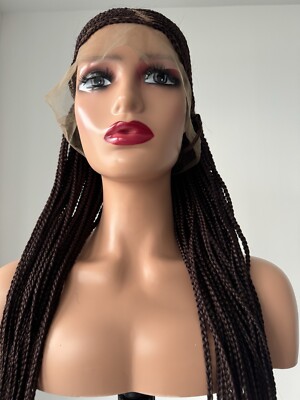 Ghana Weave Side Cornrows Kleberlose Zöpfe Perücke mit Babyhaar