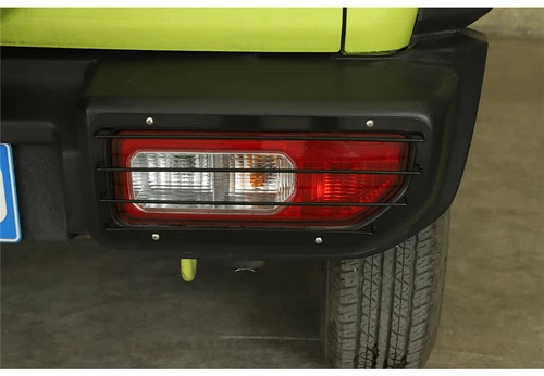 Para Suzuki Jimny JB64 JB74 2019-2021 Hierro Negro Luz Trasera Lámpara Cubierta Protector Borde - Imagen 4 de 12