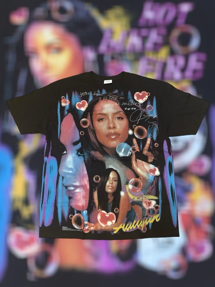 Backstock Co Aaliyah Double Sided Music Rap T-shirt Missy Elliott