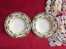 Set of 2 Vintage Myott Argyle Pattern China Bowls Very Old Interesting Patterns