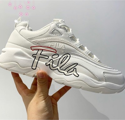 fila ray silver trainers