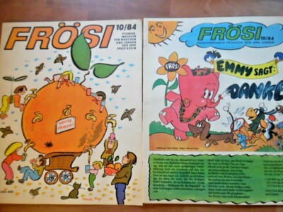 FRÖSI 10 - 1984 (2) mit 2. Umschlag Pioniermagazin Comic DDR Emmy