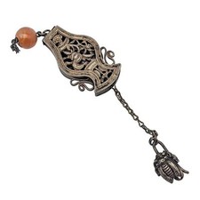 Ancien étui à aiguilles en argent export chinois