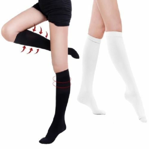 (4 Pairs) Knee High 15-20mmHg Compression Graduated Support Socks Men's Women's - Picture 3 of 11