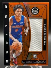 2023-24 PANINI OBSIDIAN AUSAR THOMPSON RC /99 ORANGE FLOOD ECLIPSE MATERIALS