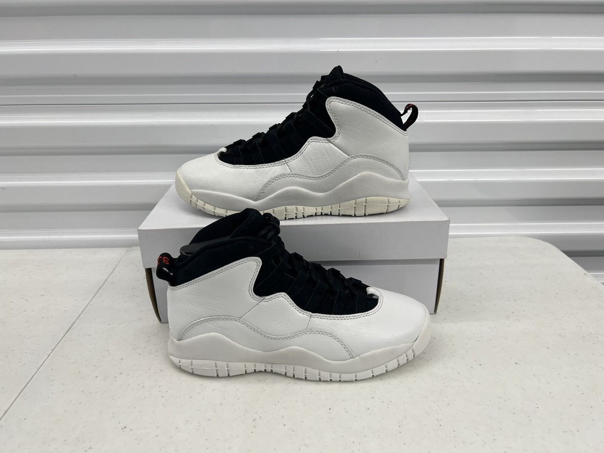 Nike Air Jordan 10 Retro Gs White Black 310806-104 GS Size 4Y 