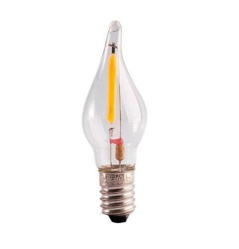 3 Paquetes Bombillas LED Transparentes Vela 0.2W E10 8-55V 12Lm 2100K THORGEON - Imagen 2 de 2