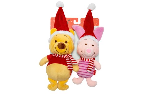 Neu mit Etikett Disneys Winnie Puuh 2er-Packung. Pooh & Ferkel Plüsch Urlaub Weihnachten Haustier Spielzeug - Bild 1 von 3