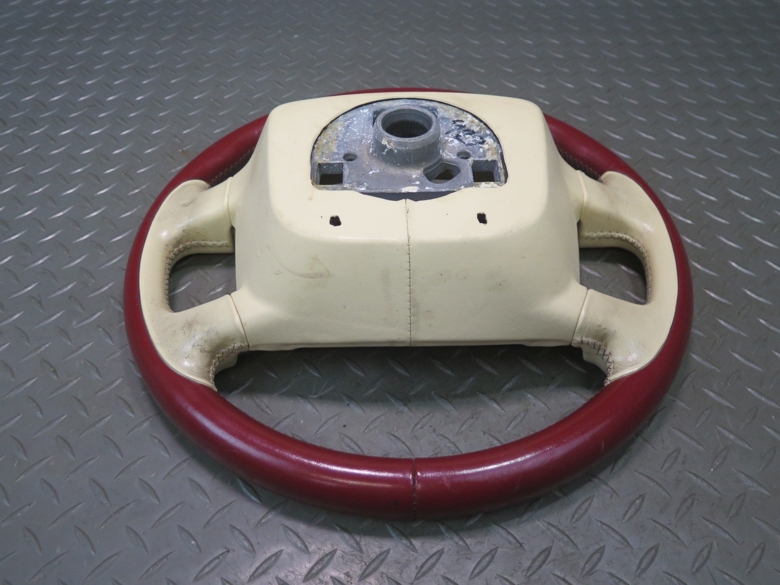 2006-2012 BENTLEY CONTINENTAL FLYING SPUR LEATHER STEERING RED BEIGE
