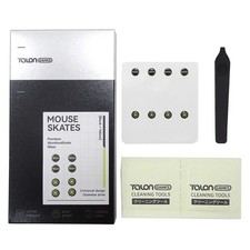 Mouse Skates DIY Universal Dots Glass Mouse Feet Pad Anti-Slip 1 Set