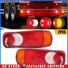 2X Rear Tail LED Lights Indicator Stop Light 12V Trailer Caravan Van Truck Lamp
