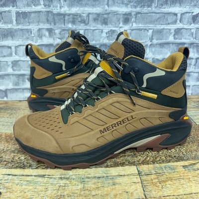 Merrell Moab Speed 2 Mid Tan Leather Hiking Boots J038425 Mens Size 13 New