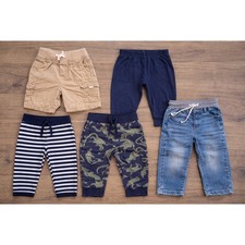 Baby Boys Lot of 5 Pants Shorts Denim Khaki Gap 12 Months