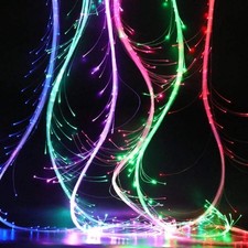 LED Fiber Optic Pixel Whip 360 Swivel Light Up Rave Flow Dance Toy
