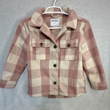 Old Navy Girls Plaid Button Up Jacket Size M 8 Youth Lightweight Shacket Coat