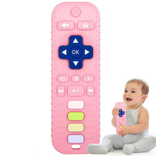 Baby Teether Toy Silicone Chew Toys for Baby Remote Control Shape 0-6 6-12 3-2