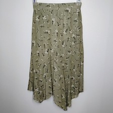 Ember Asymmetrical Mesh Fairy Skirt Sage Green Ditsy Floral Size S Fairycore