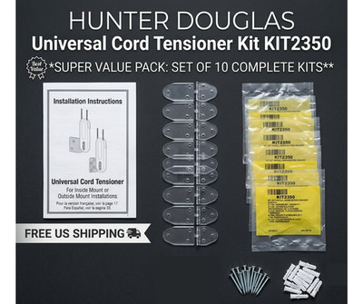 Hunter Douglas Universal Cord Tensioner Kit KIT2350 Bracket Only Set of 10