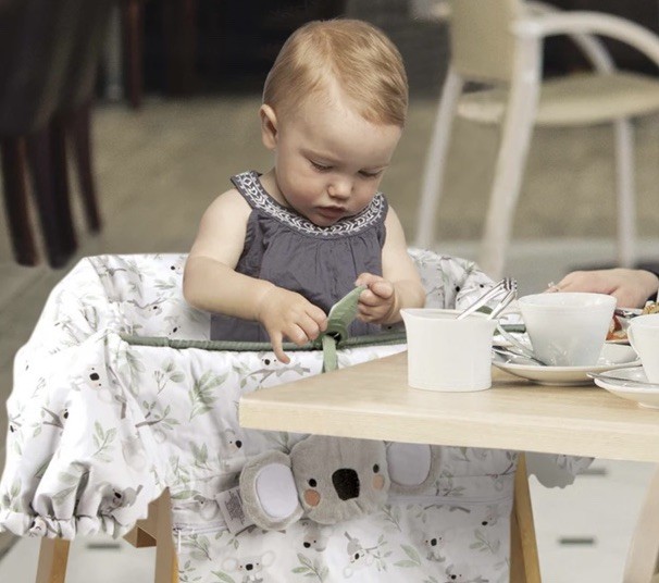 Boppy Preferred Shopping Cart & High Chair Cover – Koala Print Baby Seat Cover