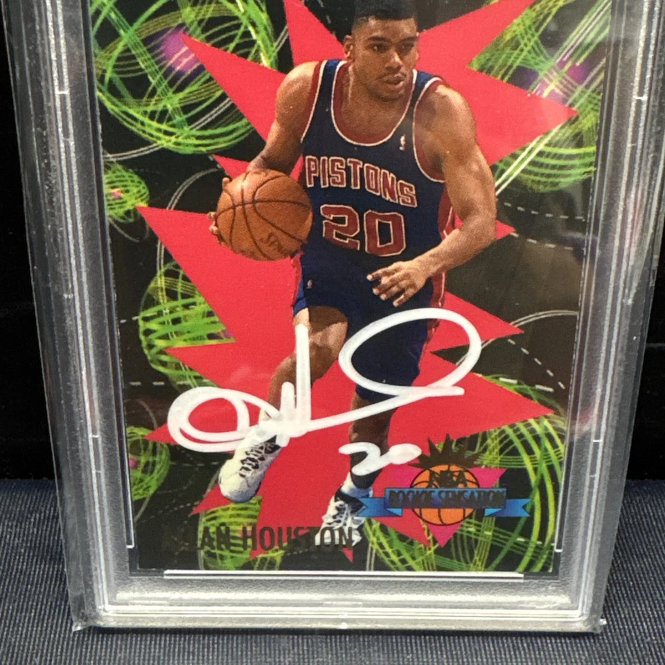 1994 Allan Houston Autographed Fleer Rookie Sensation #10/25 PSA Auto Authentic - Image 2 of 3