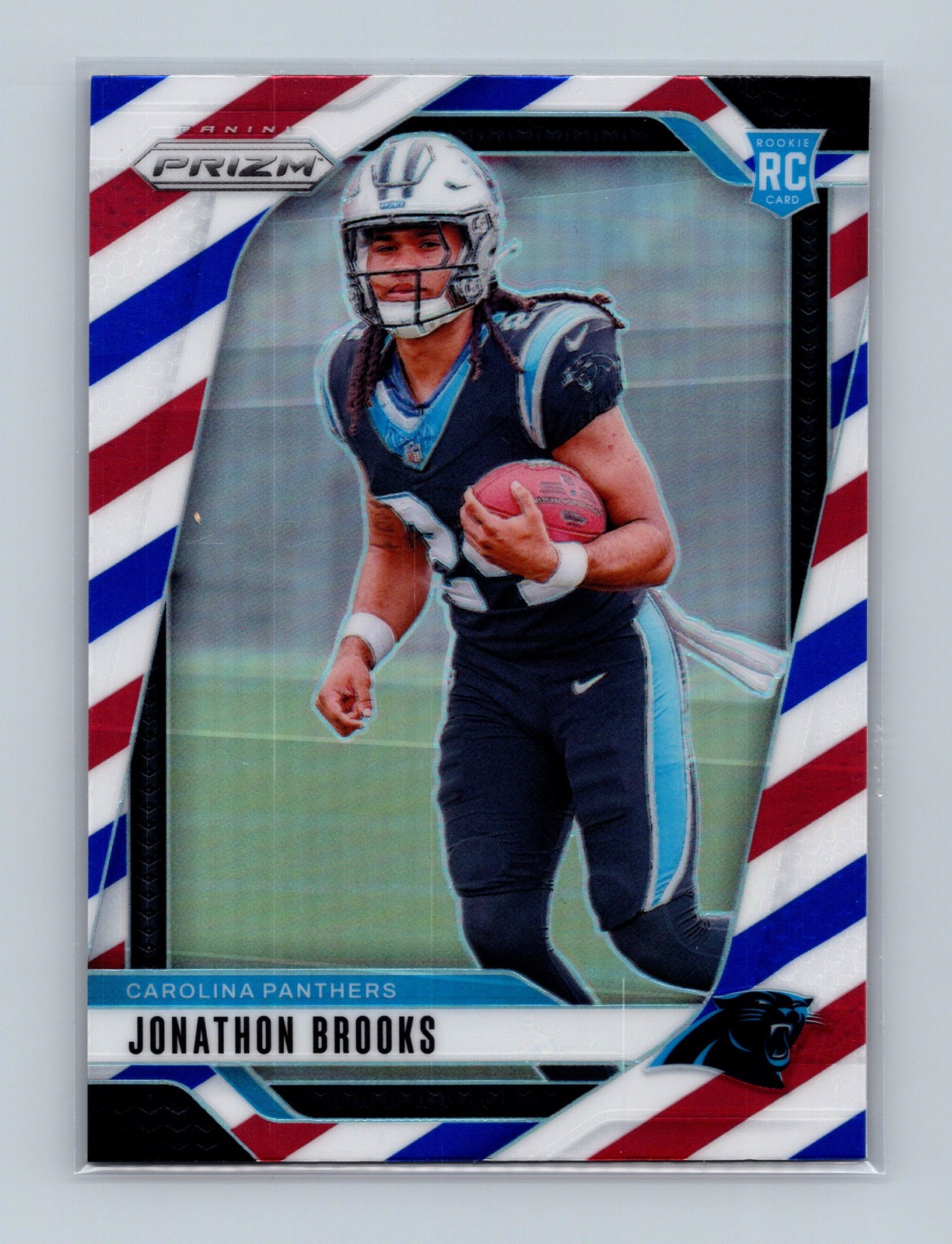 2024 Panini Prizm #357 Jonathon Brooks Red White and Blue