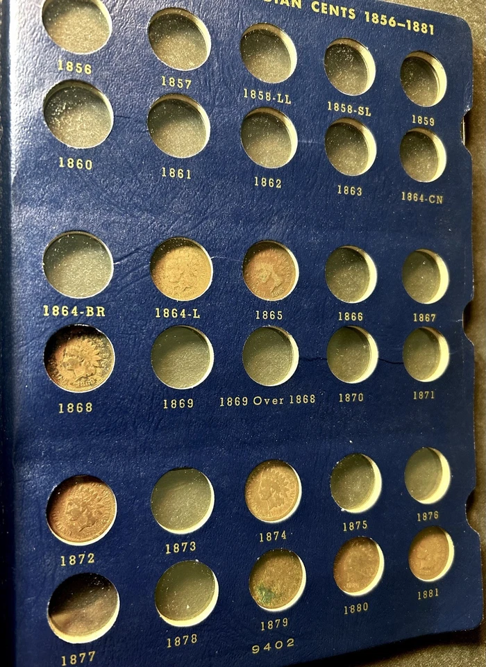 Estate Collection 31 Indian Head Pennies Cents in Blue Whitman Book 1859-1909 - Image 2 of 4