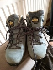 Waterproof, Size 4, Blue, Brushed Leather, Walking Boots,Lower,By Hawkshead