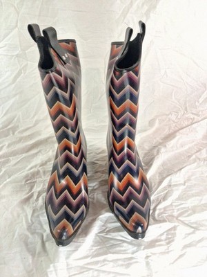 Blazin Roxx Kale Western Cowboy Style Rain Boots Women Size 9