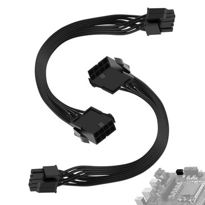 2 Pack CPU 8 Pin ATX Power Extension Cable, EPS 8 PIN Male (4+4) to 8 PIN