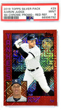 /5 AARON JUDGE 2019 RED REFRACTOR TOPPS CHROME SILVER PSA 9 POP 3 MINT GRADE